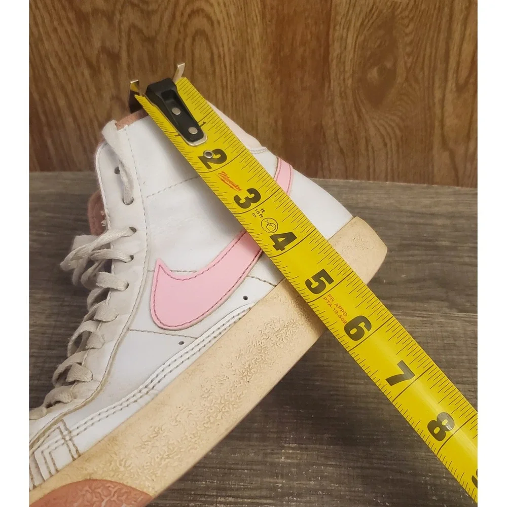 Nike Blazer Mid 77 Sneakers Youth Size 4Y White Pink - Picture 12 of 12